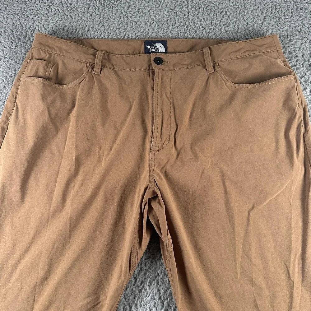 The North Face Sprag 5 Pocket Pants Mens 40‎ Brown Nylon Stretch Lightweight
